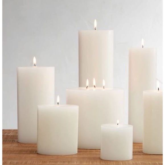 Pottery Barn Other - New! Pottery Barn 3”x10” unscented wax pillar candle in ivory
